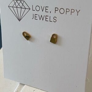 NWT Lock post earrings